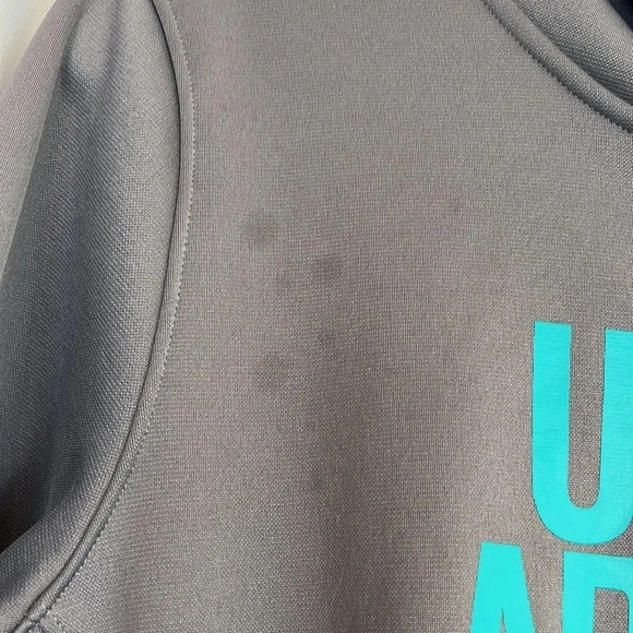 Under Armour Teal & Gray Pullover Hooded Sweater - Picture 6 of 6